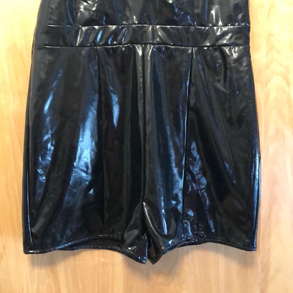 Sexy Pleather Romper - Picture 4 of 6